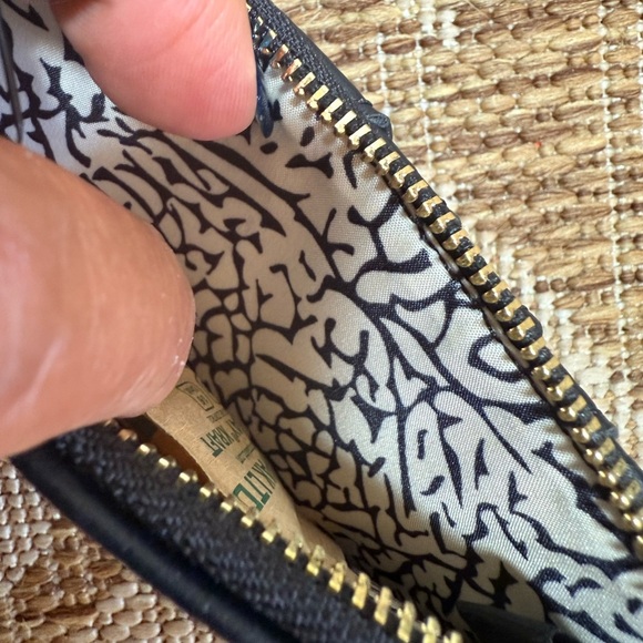 INC Black Leather Card Holder with Gold Accents BNWT - Picture 3 of 3